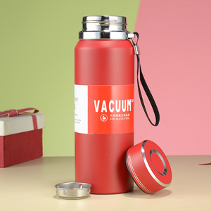 Botella de agua aislada de acero inoxidable 316 personalizada termo portátil de doble pared termos de vacío con Infusor de té/Correa - Product Image 3