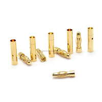 Conectores Banana GC3010-F/M de 3.0mm Chapados en Oro, Macho y Hembra, Conectores Dorados GC3010