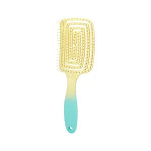 Nouvelle brosse à cheveux démêlante Abs portable de massage en plastique étanche de couleur personnalisée écologique en vente de gros