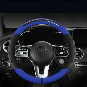 Suministros automotrices cubierta del volante de felpa corta cuatro estaciones disponibles cubierta de la manija del coche transpirable antideslizante - Product Image 4