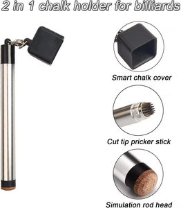 Soporte de <span class=keywords><strong>Tiza</strong></span> para <span class=keywords><strong>Billar</strong></span> de Madera Maciza Resistente, 2 en 1, con Clip Cuadrado, Accesorio Portátil para Taco de <span class=keywords><strong>Billar</strong></span>, Reparación de Cabeza de Taco de <span class=keywords><strong>Billar</strong></span> - Product Image 3