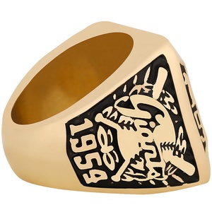 Anéis de Campeonato Personalizados da Fábrica 1954 San Francisco Giants, Anel Esportivo de Beisebol em Liga de Zinco Banhado a Ouro de Alta Qualidade - Product Image 4