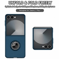 Casing Ponsel C0168 Anti Gores Desain Magnetik Ultra Tipis dengan Ring Stand untuk Samsung Galaxy Z Flip 8 7 6 5 4 3