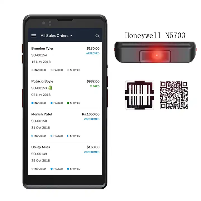 High Quality 6 Inch Android Rugged PDA Mobile Handheld Industrial Honeywell N6603 2D Barcode Scanner Inventory Ready Stock