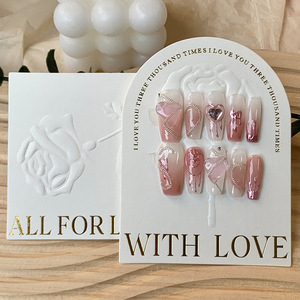 Stampa Logo personalizzata carta avorio imballaggio di gioielli in carta e <span class=keywords><strong>Display</strong></span> anello collana carte carta di imballaggio <span class=keywords><strong>Display</strong></span> per unghie - Product Image 4