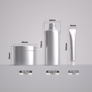 บรรจุภัณฑ์เครื่องสำอางรักษ์โลกสำหรับโรงแรมบูติก ขวดแชมพูอะลูมิเนียมสีเขียว บรรจุภัณฑ์อะลูมิเนียมแบบมินิมอล - Product Image 2