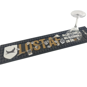 Tapis de bar en caoutchouc gaufré avec logo, antidérapant, durable, pour café, service, maison, bar, bureau – Meilleur prix - Product Image 3
