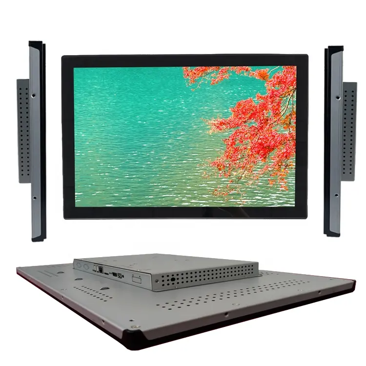 Oem Odm Ip65 21.5 Inch Waterdichte Buitenmuur Mount Capacitieve Usb Lcd Industriële Open Frame Atm Touchscreen Monitoren