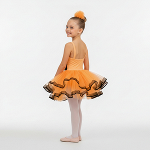 Vestido Tutú con Lentejuelas Multicolor, Borde con Volantes, Tul, Disfraz para Niñas, Estampado Brillante para Danza Jazz, Tap, Recital - Product Image 2