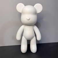 Prix d'usine Figurine d'art en résine à modeler DIY, Ours fluide, Embryon blanc, Tirelire, Poupée jouet à trous à gratter, 23cm 33cm 53cm 75cm 100cm