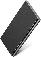 Dompet tempat Kartu Bisnis Pria & Wanita, Dompet pelindung kartu bisnis logam ramping pola kosong