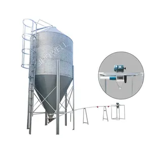 Amamentada em aço inoxidável, máquina de silo aves frango alimentação silo custo para venda frango feed silos