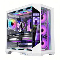 Caja de computadora SAMA PC de vidrio templado ATX CPU Gaming Gabinete de PC de escritorio Chasis de computadora con pantalla