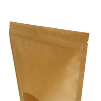 Sachet Doypack Personnalisé en PE avec Fermeture Éclair et Fenêtre Transparente pour Aliments pour Bébés et Conserves, en Papier Kraft