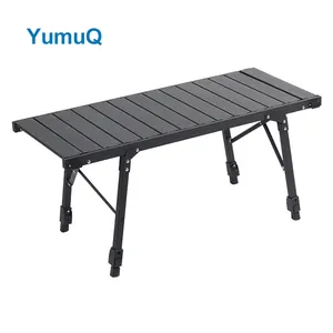 YumuQ Aluminium Picknick Faltbarer Extended Folding Igt Camping Tragbarer Grill Grill Kombination tisch