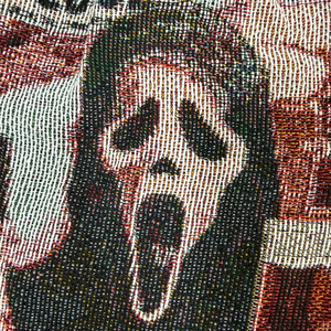 Tessuto in tela da uomo con grafica Ghost Face ispirata ai film <span class=keywords><strong>horror</strong></span>, traspirante, lunghezza al ginocchio, stile Hip Hop, con coulisse, casual, streetwear, motivo arazzo - Product Image 3