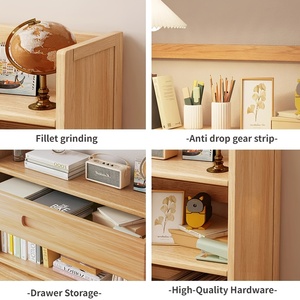 Librero de Escritorio Moderno de Bambú, Estante de Almacenamiento de Oficina de Múltiples Niveles para Dormitorio y Hogar, Diseño Simple - Product Image 5