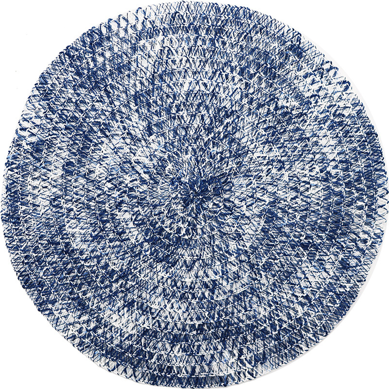 Cross-Border Pet Segment-Dyed Yarn Mixed Disc Webbing Non-Slip Insulated Table Mat Coaster Dinnerware Set