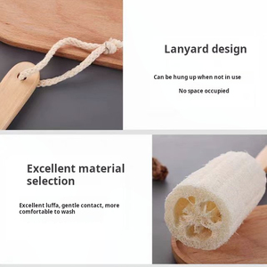 Long Handled Luffa Sponge Bath Scrub Brush Bathroom Supplies Loofah Brush for Bath Brushes Sponges & Scrubbers - Product Image 2