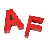 Vente en gros de boîte d'emballage en carton vide personnalisée, stratification mate en forme d'alphabet éponge pour fête d'anniversaire en famille en relief