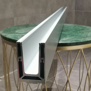 Barandilla de Vidrio Templado sin Marco con Canal en U de Aluminio para Balcón Exterior, Herrajes para Barandillas y Pasamanos con Canal en U - Product Image 5