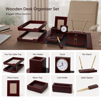 Décorations de Bureau Haut de Gamme Luxe Léger, Rangement et Porte-Stylo Créatifs de Bureau pour Bureau de Patron, Ensembles de Bureau