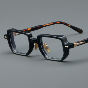 Montura de <span class=keywords><strong>Gafas</strong></span> de Acetato Grueso y Pesado, Rectangular Pequeña, Hecha a Mano, para Miopía, Retro, Cuadrada Pequeña, para Hombre y <span class=keywords><strong>Mujer</strong></span> - Product Image 1