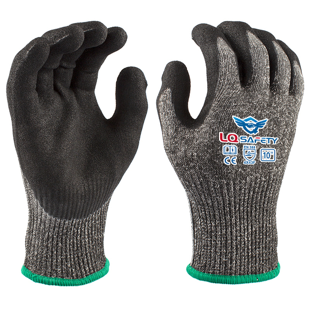 13G Cut Resistant A8 ANSI Anti-cut Sandy Nitrile Palm Coated NBR Safety Work Cut Resistant Gloves