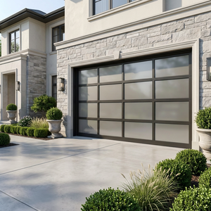 Portes de <span class=keywords><strong>garage</strong></span> sectionnelles motorisées à commande à distance en aluminium et verre, modernes et écoénergétiques, personnalisées ZS pour villas et allées de maisons - Product Image 2