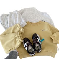 Nouvel Ensemble Deux Pièces Tendance Automne 2025 pour Garçons, Survêtement Décontracté avec Broderie Lettres pour Enfants et Bébés Garçons, Hiver Printemps Élégant