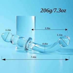 Glas Kristall Transparenter Analplug <span class=keywords><strong>G</strong></span>-Punkt-Stimulation Butt Plug Frauen <span class=keywords><strong>Dildo</strong></span> Weibliche Masturbation Sexspielzeug für Frauen Männer - Product Image 6