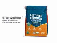 Sac en papier pour colle à carrelage 20 kg, sac kraft multi-parois à valve pour matériaux de construction en poudre, emballage de carreaux de céramique