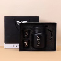 Nouveauté : Coffret Cadeau Thermos 1L – Pot à Café Personnalisable avec Logo, Gobelet Isotherme en Acier Inoxydable et Bouteille Isolée avec Deux Tasses