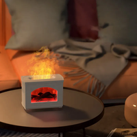 Humidificateur d'air Cheminée Flamme Diffuseurs d'arômes USB Charge Flamme Humidificateur d'air Diffuseur d'huiles essentielles pour la maison