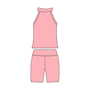 Ensemble de sport décontracté KERUI Macaron pour filles, style occidental, sans manches, été, abordable, pour le yoga - Product Image 2