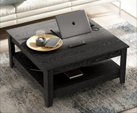 Meubles de salon modernes de Du - Table basse en bois avec étagère de rangement