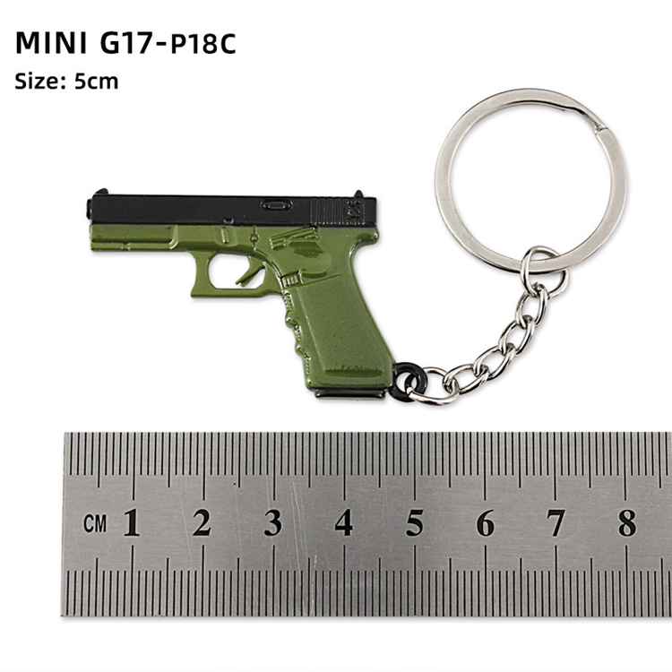 Hot sale APEX zinc alloy mini gun pistol key chain diecast metal mini guns