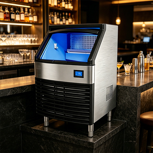Machine à glaçons électrique professionnelle 130kg/150kg/200kg en acier inoxydable, automatique, pour usage domestique, industriel, restaurant et bar - Product Image 3