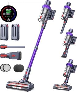 Aspirateur sans fil 45KPA 650W avec 2 batteries, 110 min d'autonomie, moteur sans balais, aspiration automatique, portatif, <span class=keywords><strong>pour</strong></span> poils d'animaux, tapis et sols (usage sec) - Product Image 1