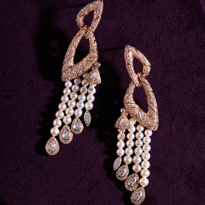 Pendientes de Perlas de Circonio de Varias Capas Li Xin Luxury <span class=keywords><strong>Selin</strong></span> Falls, Perlas para Mujer, Regalo de Boda - Product Image 3