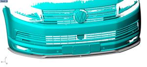 กันชนหน้าสำหรับ Volkswagen VW <span class=keywords><strong>T6</strong></span> <span class=keywords><strong>Multivan</strong></span> <span class=keywords><strong>2015</strong></span>-2020ทำจากคาร์บอนไฟเบอร์ - Product Image 3