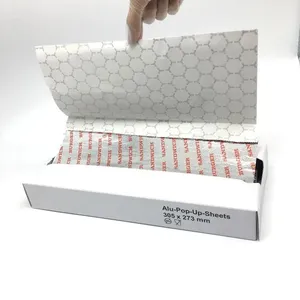 Foil Lux Rectangle Newsprint Aluminum Sandwich Wrap Sheet - Insulated - 12  x 12 - 500 count box