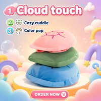 Boneka Sofa Santai Model Cangkang Kura-Kura Ukuran Besar Dua Warna Hijau Biru, Bisa Dipakai, Bahan Plush Tebal dan Elastis
