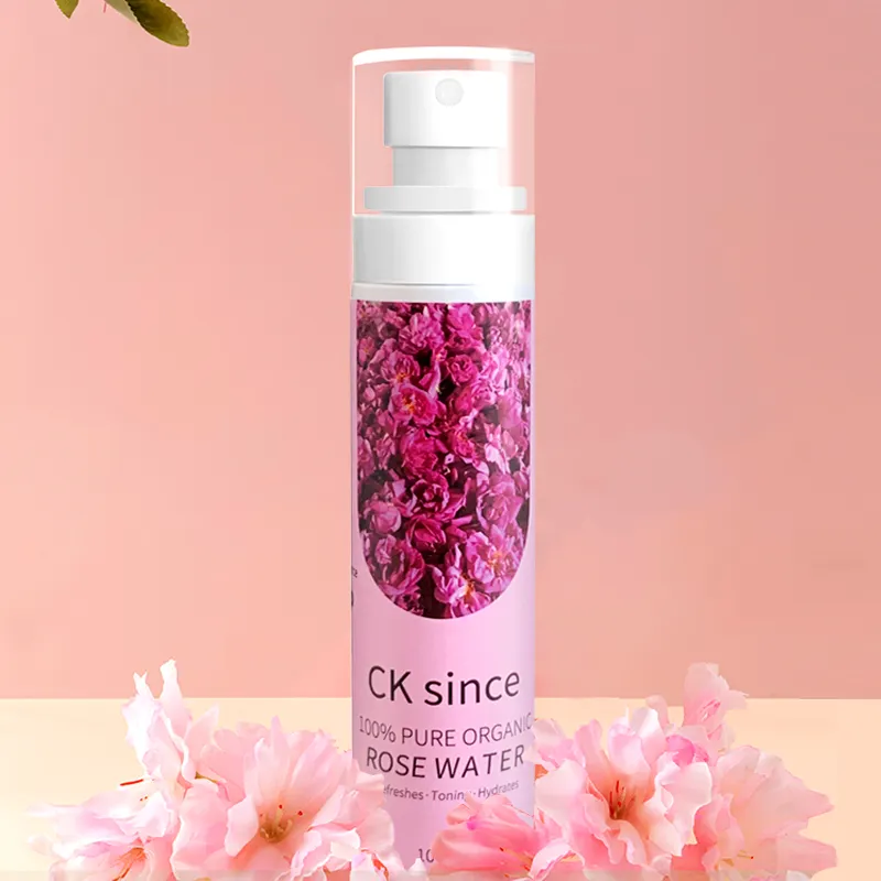 CK Since Dropshiping Organic Rosewater Facial Mist Hydrating Skin Care Spray Face Toner Rose Water For Face