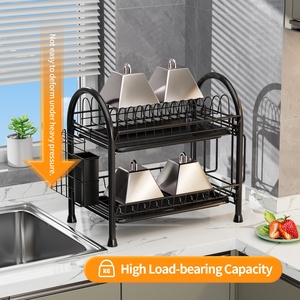 Ustensiles de cuisine <span class=keywords><strong>Égouttoir</strong></span> à vaisselle <span class=keywords><strong>Égouttoir</strong></span> à vaisselle <span class=keywords><strong>Égouttoir</strong></span> à vaisselle 2 couches avec plateau - Product Image 3