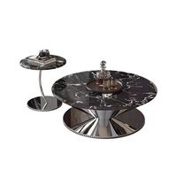 Table basse en verre trempé suspendu de style italien Flying Saucer, hauteur réglable, mobilier de salon minimaliste moderne