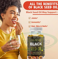 VitaSpring Skin Health Vitamine E Graines de Cumin Noir 120 Huile d'Origan Huile de Nigelle Sativa Pressée à Froid Huile de Graines Noires Bio Softgels
