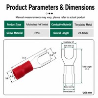 Cosses de compression en cuivre thermorétractables de type Y SV1.25-3 pour câblage électrique – Vente en gros et personnalisation