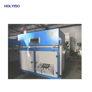 HOLYISO mesin pres membran vakum WP9066, mesin pertukangan kayu lapis MDF melengkung tekanan tinggi