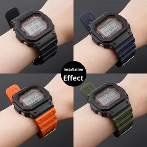 Bracelets de montre de remplacement Lionorm 16 mm pour montres <span class=keywords><strong>Casio</strong></span> DW-<span class=keywords><strong>6900</strong></span>/GW-M5610/DW-5600E, kit de modification coloré - Product Image 3